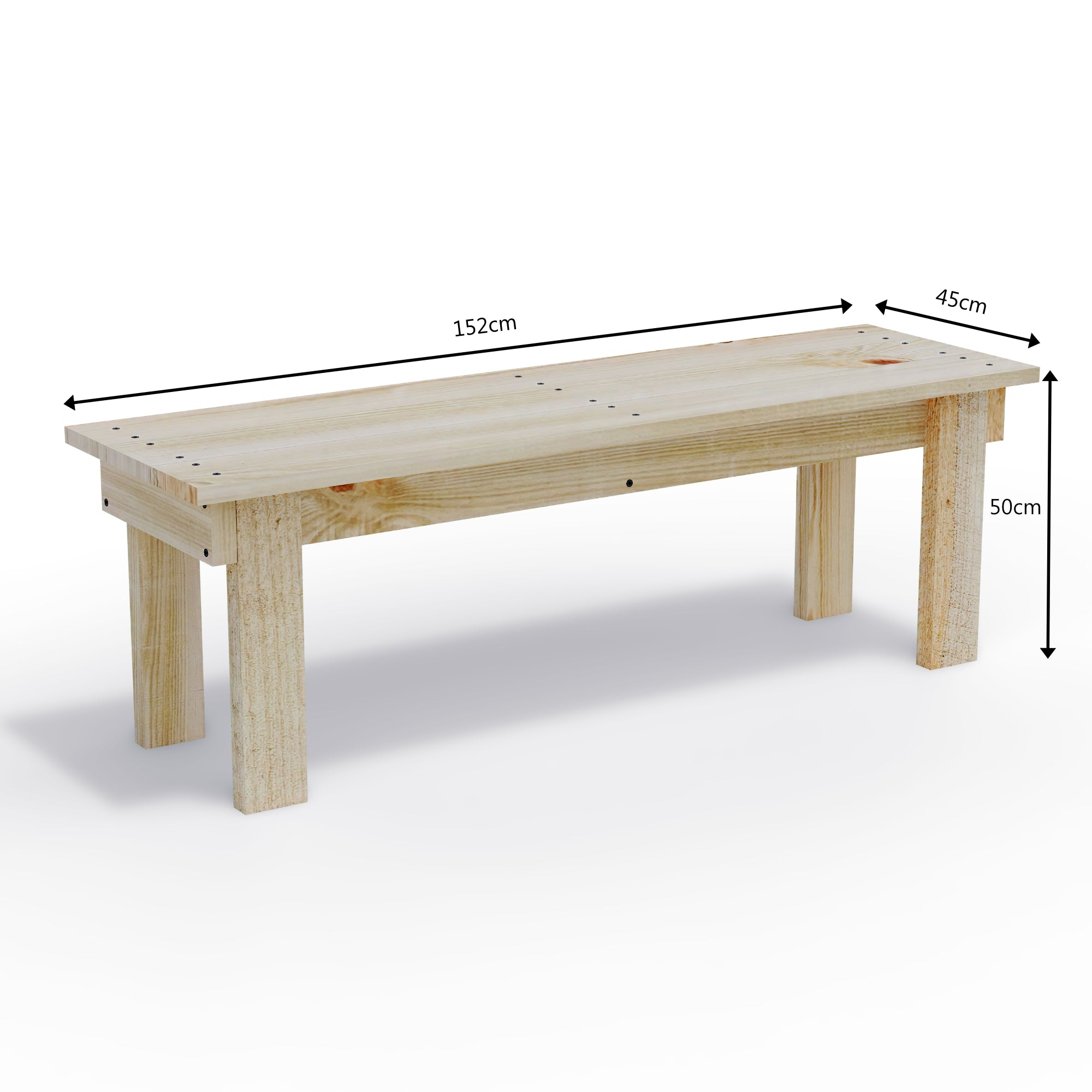 Solid Timber Bench Seat – Outdoor / Garden