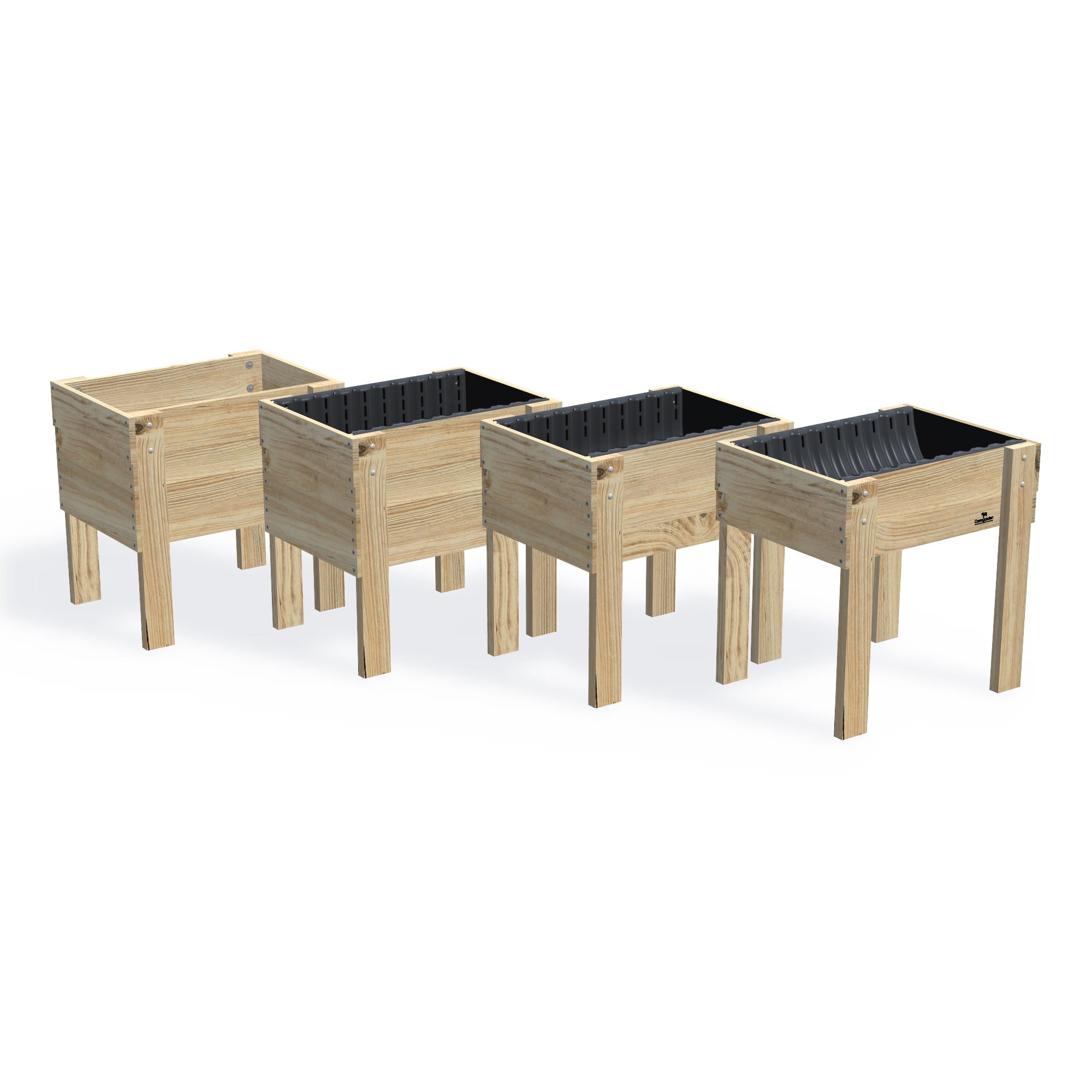 COMPACT Raised Garden Bed on Legs β the full range of elevated timber raised garden beds, shown together