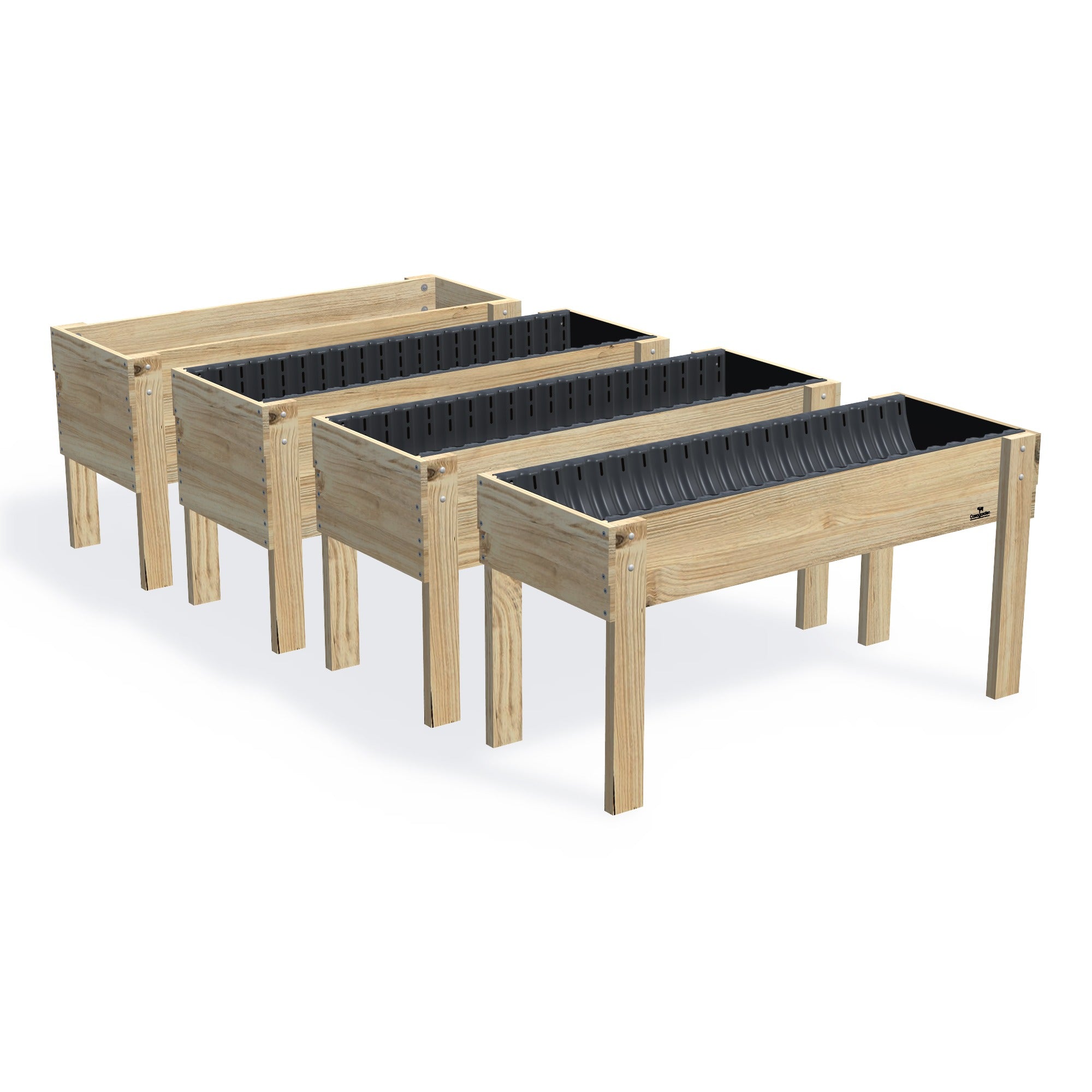 LARGE Raised Garden Bed on Legs β the full range of elevated timber raised garden beds, shown together