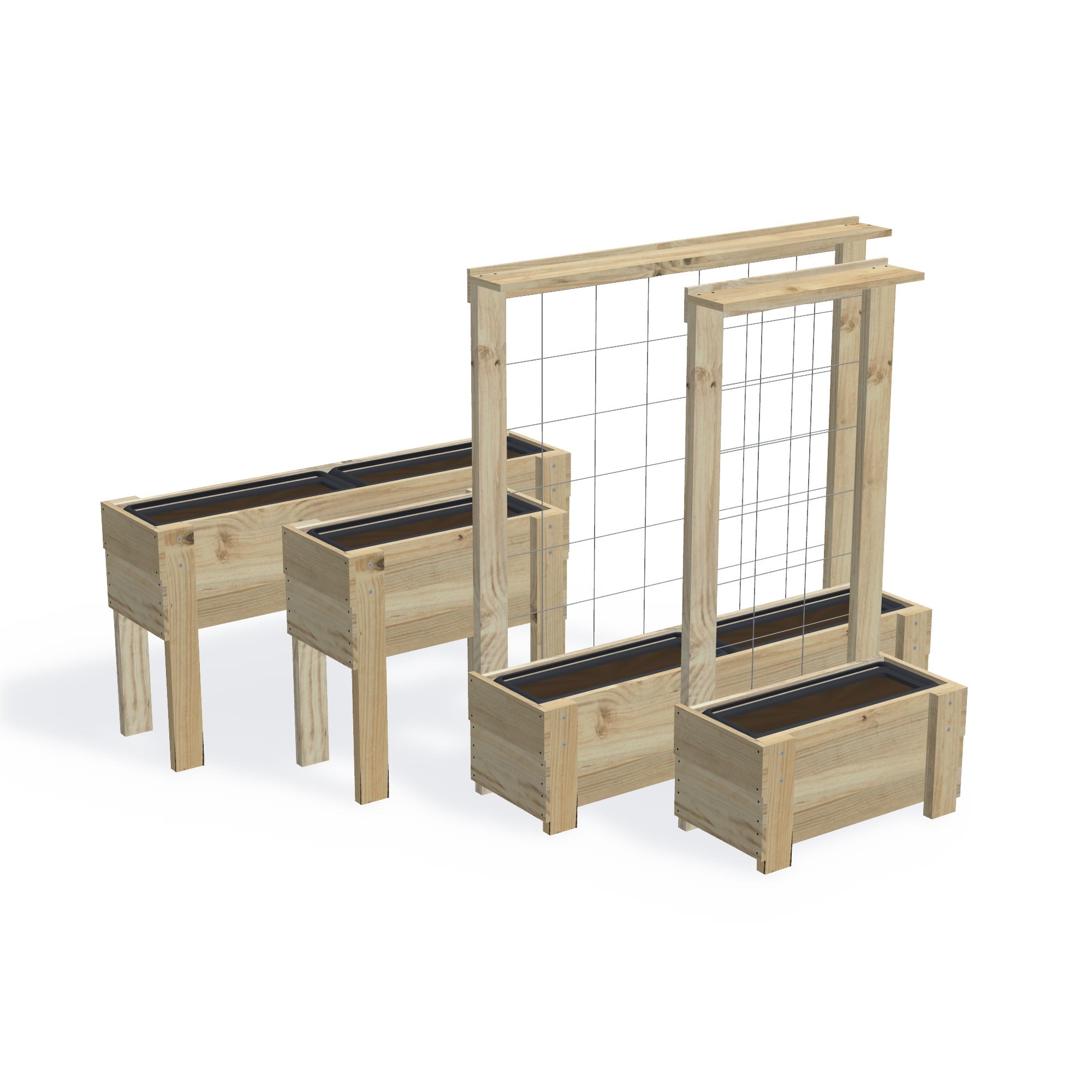 Slimline Planter Box with Trellis
