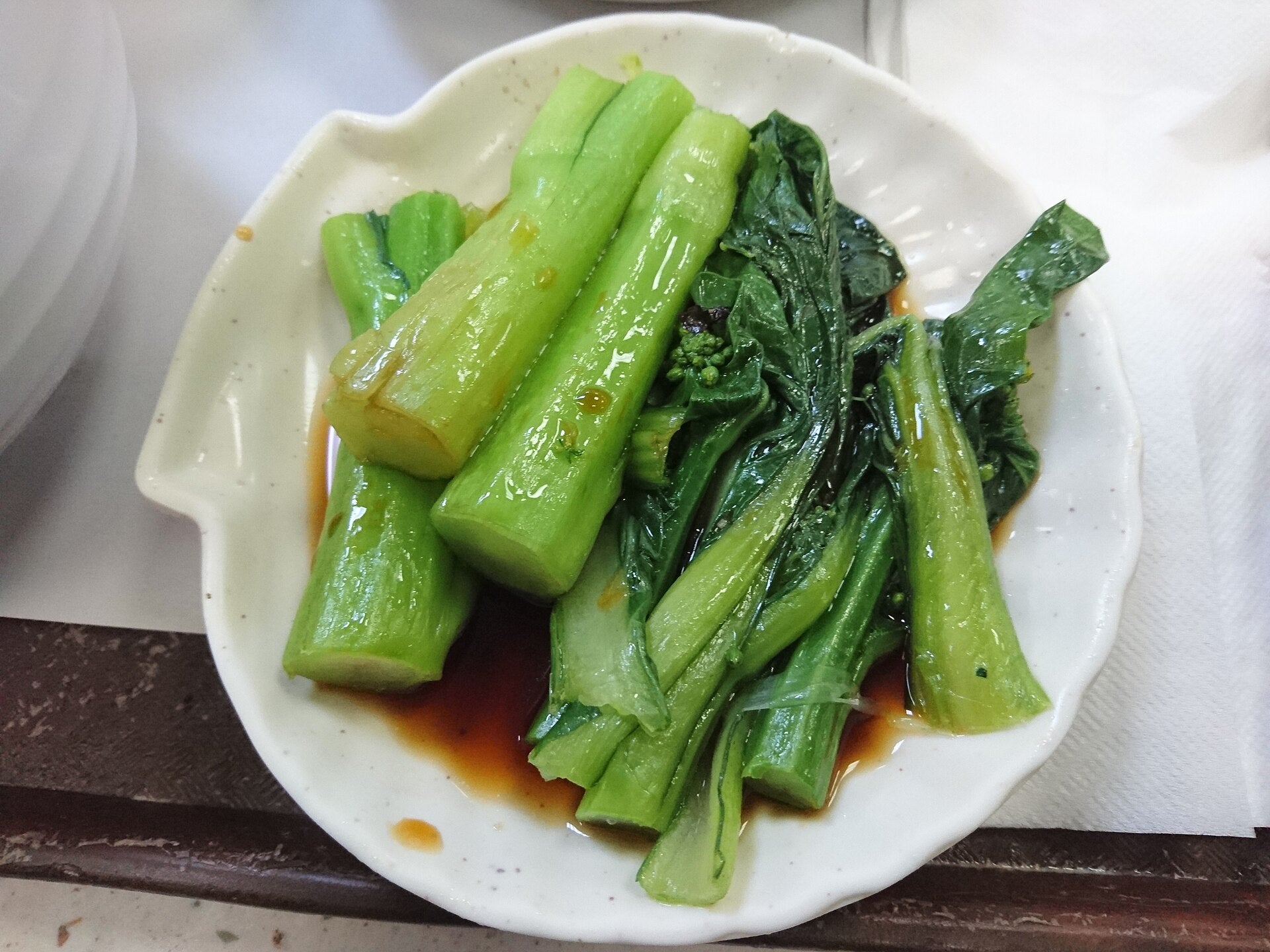 choy sum in a raised bed