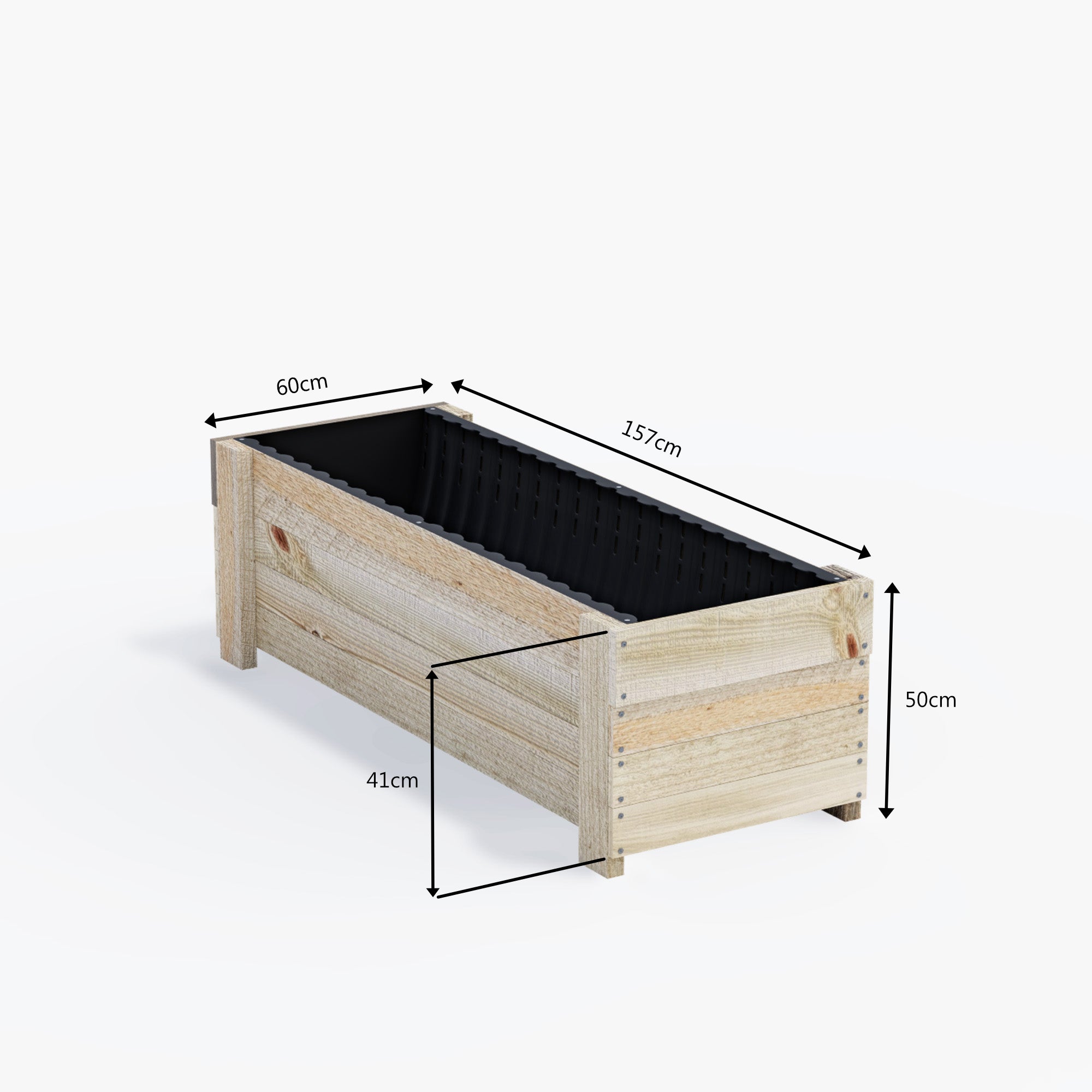 LARGE Planter Box Kit - 157x60x50cm(h) - Australia Wide Shipping