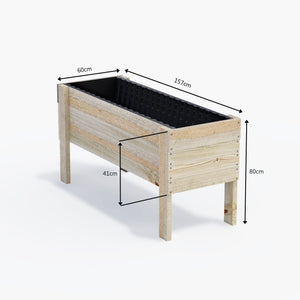 Large Raised Garden Bed Kit - 157x60x80cm(h) - Australia Wide Shipping