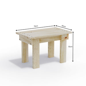 Solid Timber Bench Seat – Outdoor / Garden