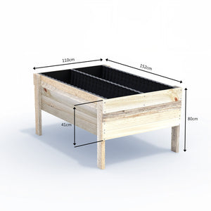 Wide Raised Garden Bed Kit - 80cm high