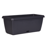 Northcote Pottery 76 x 24cm Charcoal Ribbed Self Watering Trough