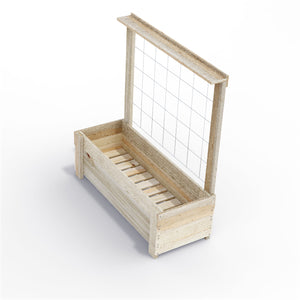 LARGE Planter Box with Trellis & Pot Shelf - Timber 157x60x50cm(h)