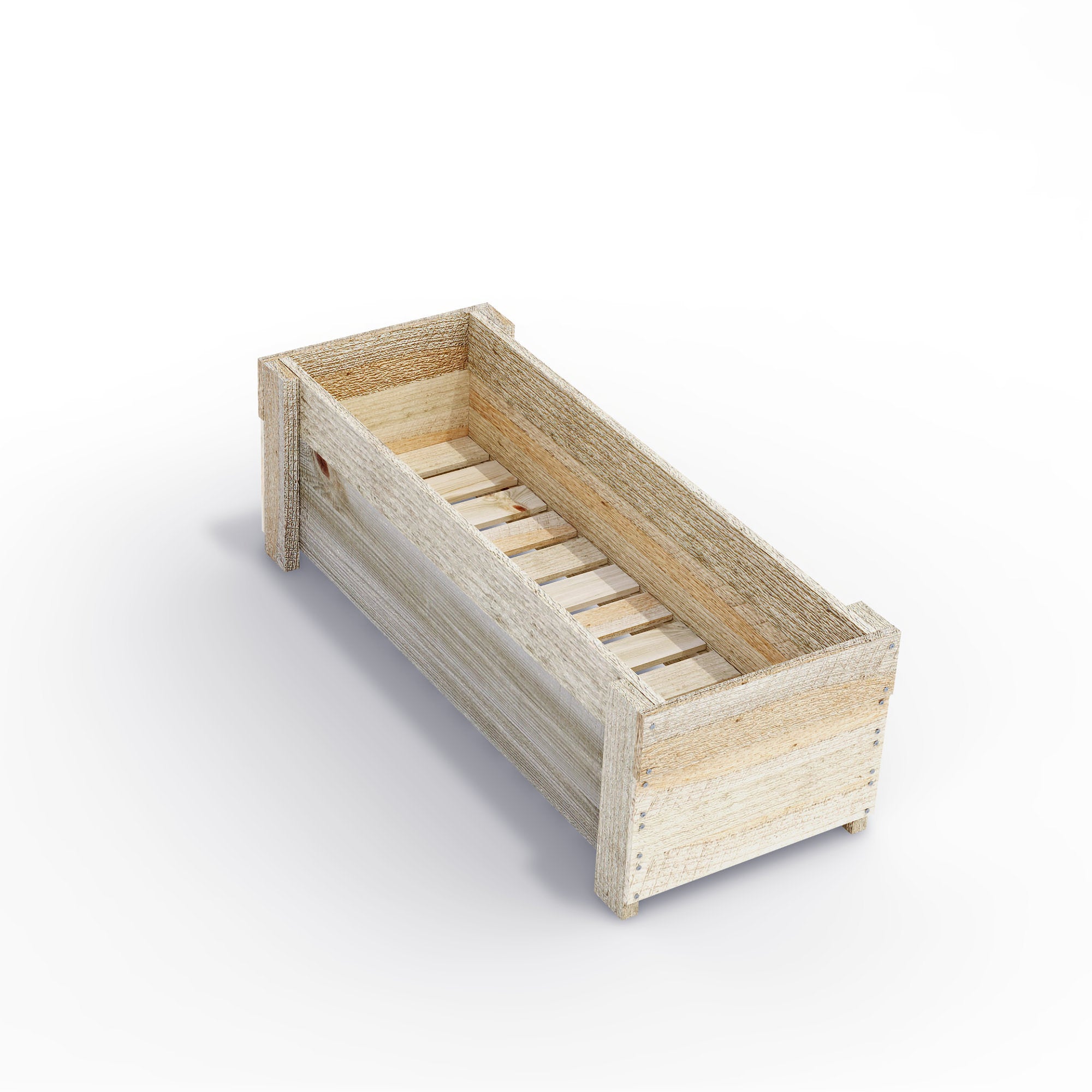 Large Slatted Raised Planter Box on Legs