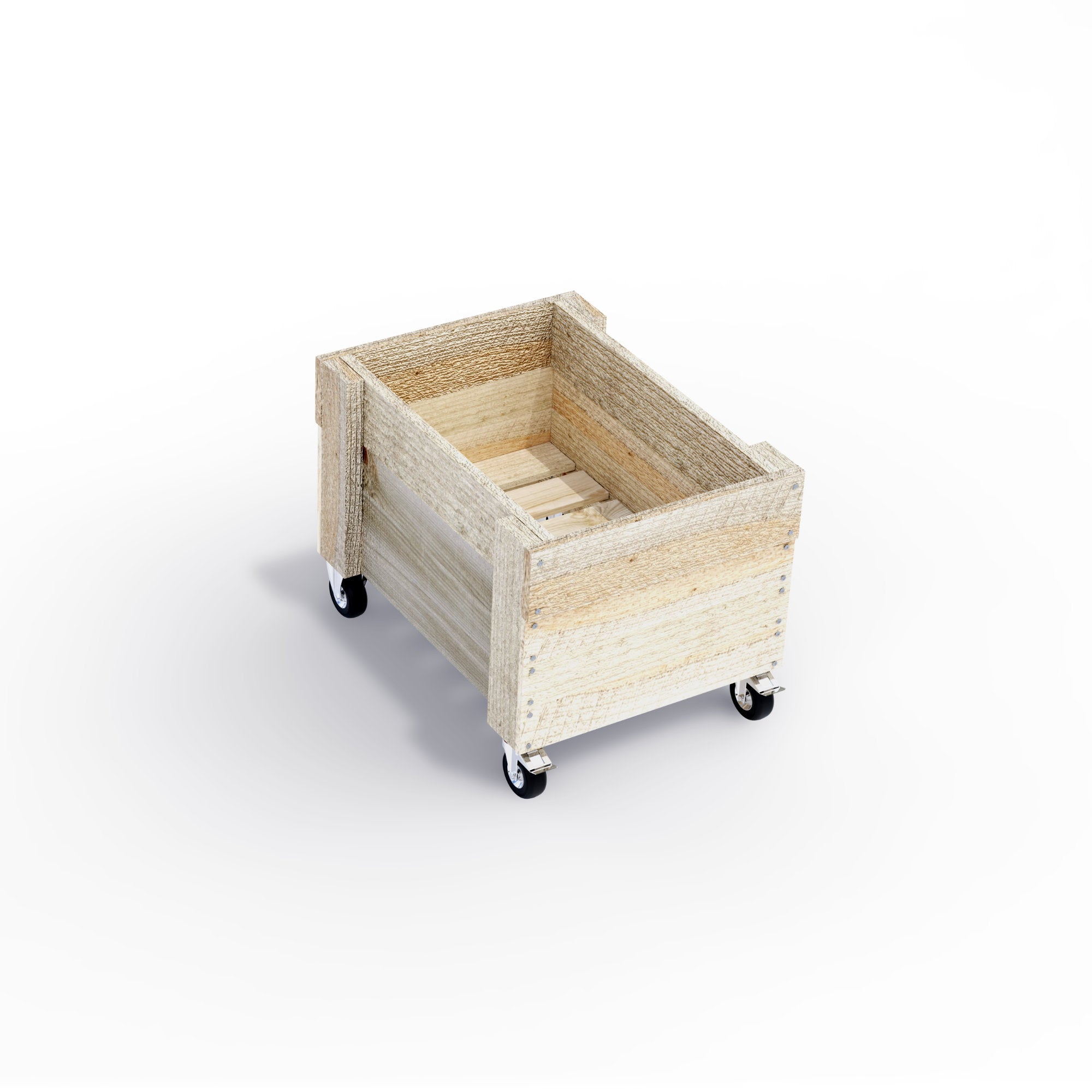 Compact Slatted Raised Planter Box on Legs