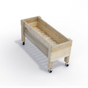 LARGE Raised Garden Bed on Wheels - Timber 157x60x80cm(h)