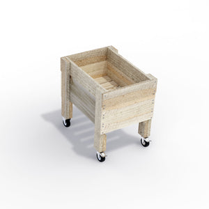 Compact Slatted Raised Planter Box on Legs