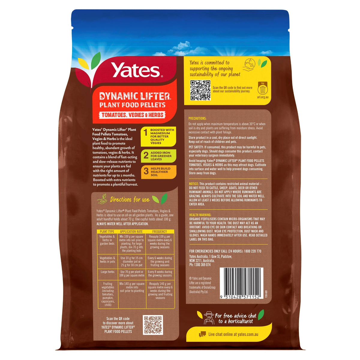 Yates Dynamic Lifter Tomatoes Vegies Herbs detail