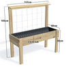 LARGE Raised Garden Bed with Trellis & Pot Shelf Kit, 23cm — timber garden bed, dimensions labelled