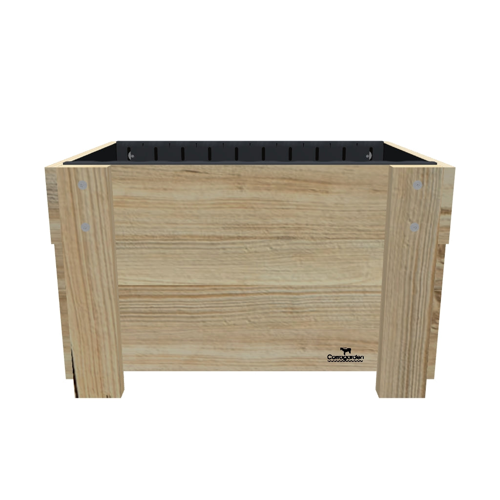 COMPACT Planter Box, 41cm — elevated timber planter box on legs — 3D model
