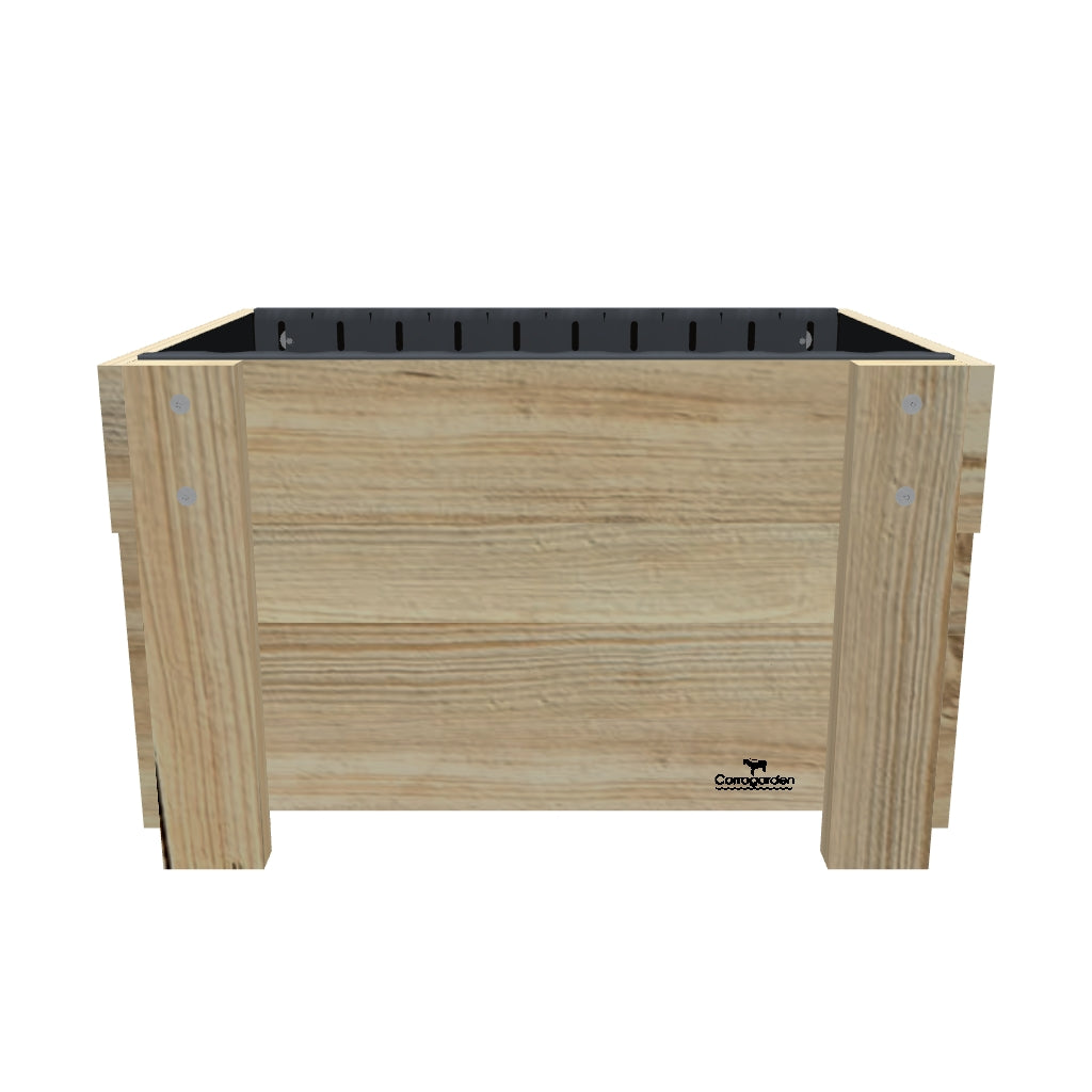 COMPACT Planter Box, 41cm — elevated timber planter box on legs — 3D model