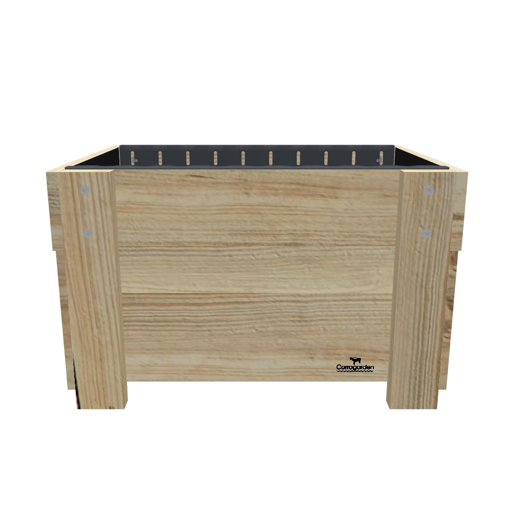 COMPACT Planter Box, 41cm — elevated timber planter box on legs — 3D model