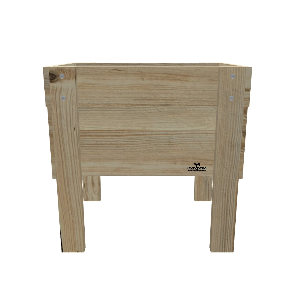 COMPACT Raised Garden Bed on Legs, 33cm (Slatted Base) — elevated timber raised garden bed on legs — 3D model