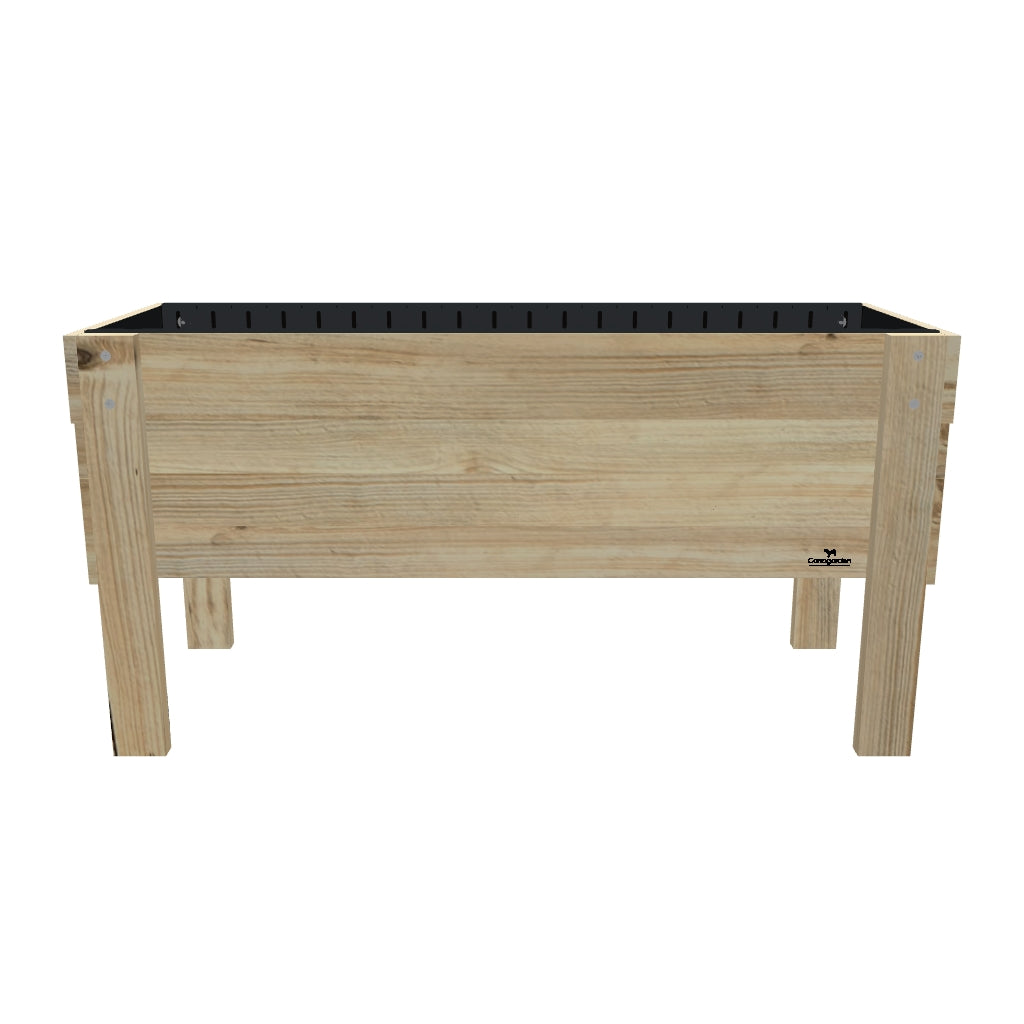 Large Raised Garden Bed Kit - 157x60x80cm(h), 41cm — elevated timber raised garden bed on legs — 3D model