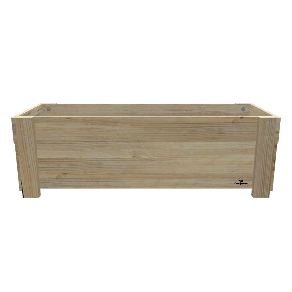 LARGE Planter Box, 33cm (Slatted Base) — elevated timber planter box on legs — 3D model