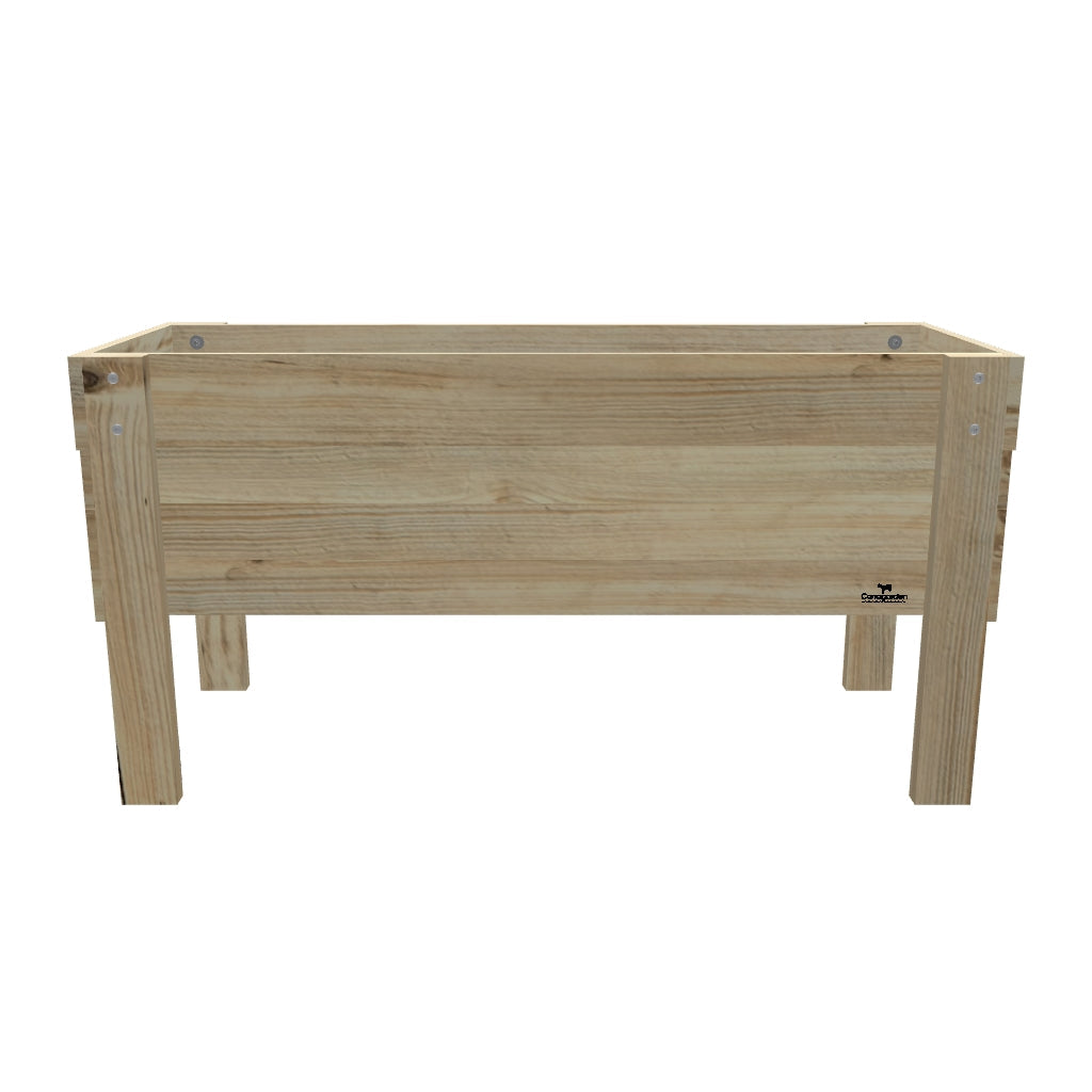 LARGE Raised Garden Bed on Legs, 33cm (Slatted Base) — elevated timber raised garden bed on legs — 3D model