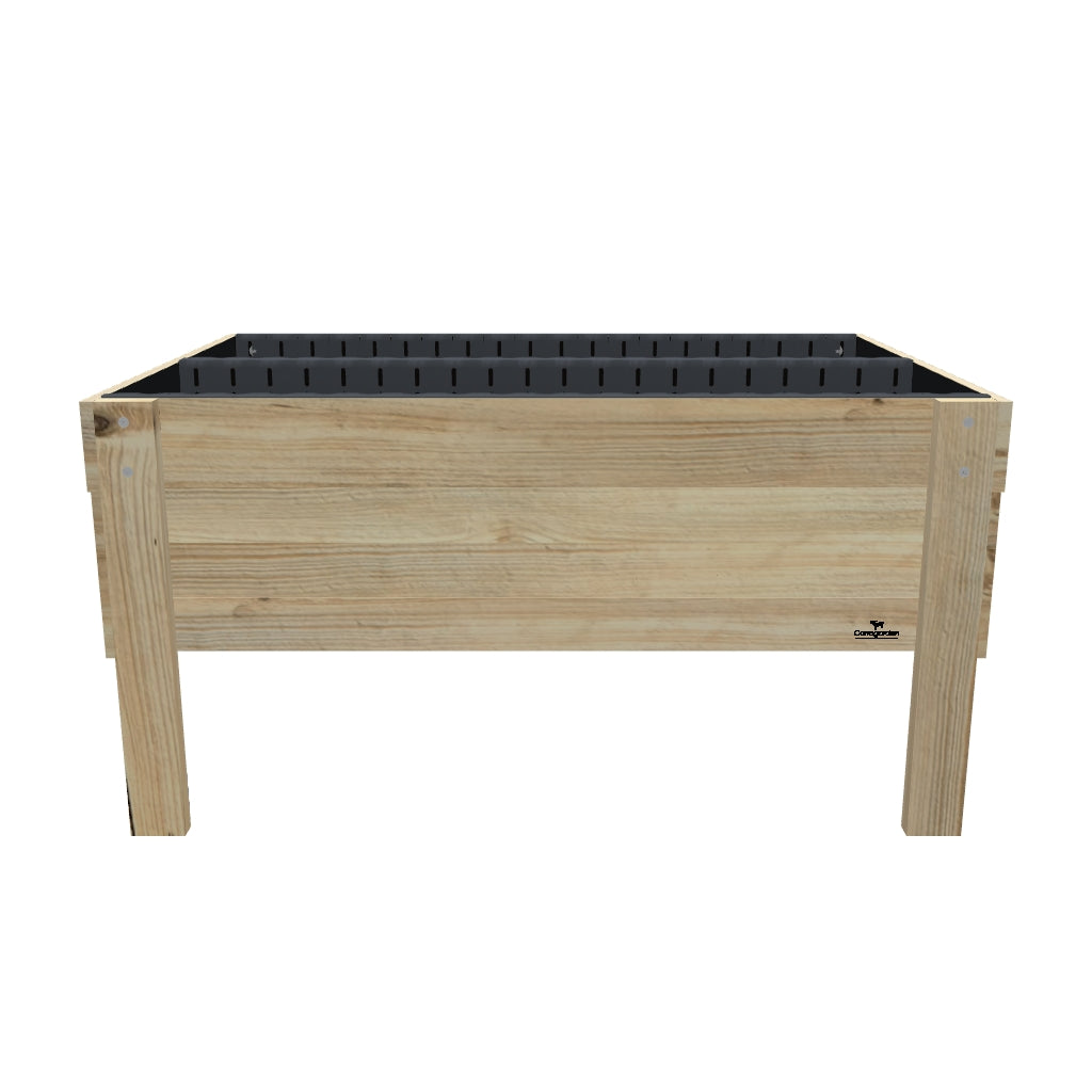 Wide Raised Garden Bed Kit - 80cm high, 80cm high 41cm deep — elevated timber raised garden bed on legs — 3D model