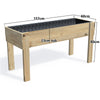 Large Raised Garden Bed Kit - 157x60x80cm(h), 23cm — timber garden bed, dimensions labelled