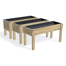 Large Raised Garden Bed Kit - 157x60x80cm(h) — the full range of timber garden beds, shown together