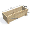 Large Slatted Raised Planter Box on Legs, 50cm high — timber planter boxe, dimensions labelled