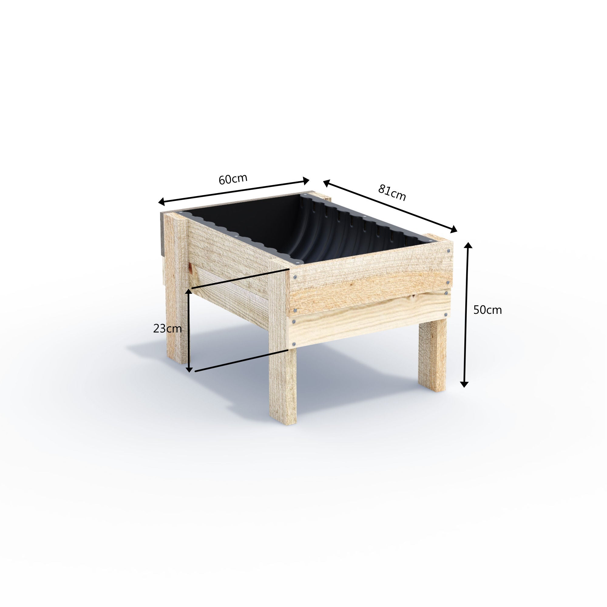 COMPACT Planter Box - Timber 81x60x50cm(h)