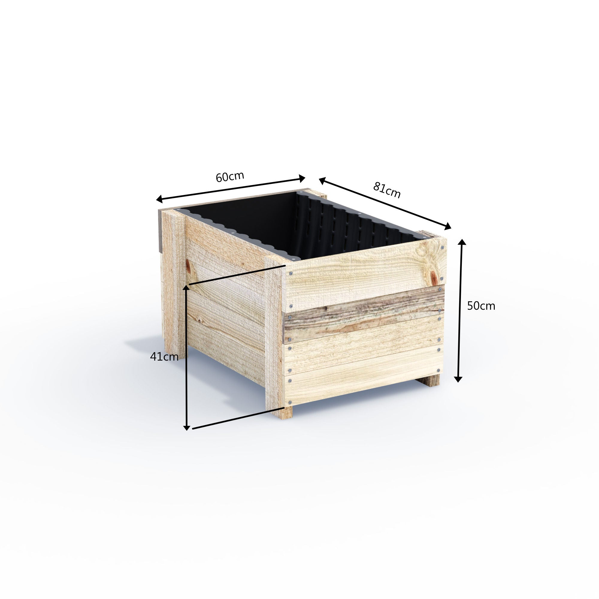 COMPACT Planter Box - Timber 81x60x50cm(h)