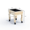 COMPACT Raised Garden Bed on Legs on Wheels/Castors - Timber 81x60x80cm(h)